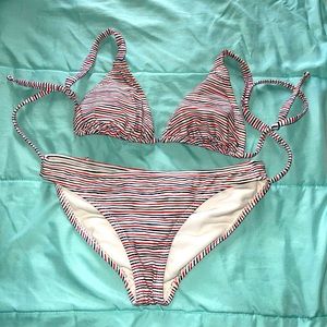 Gap striped two piece swimsuit